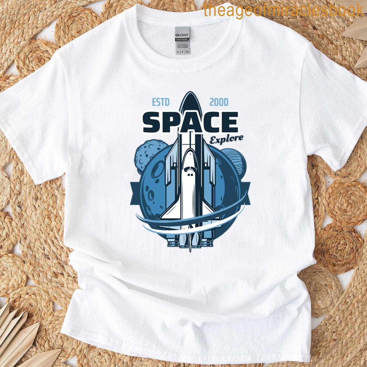 Space Rocket In Exploration In The Galaxy 2000 T-shirt