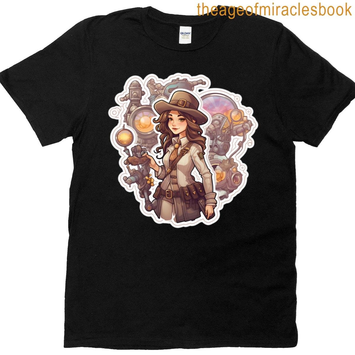Steampunk Lady Adventurer T-shirt