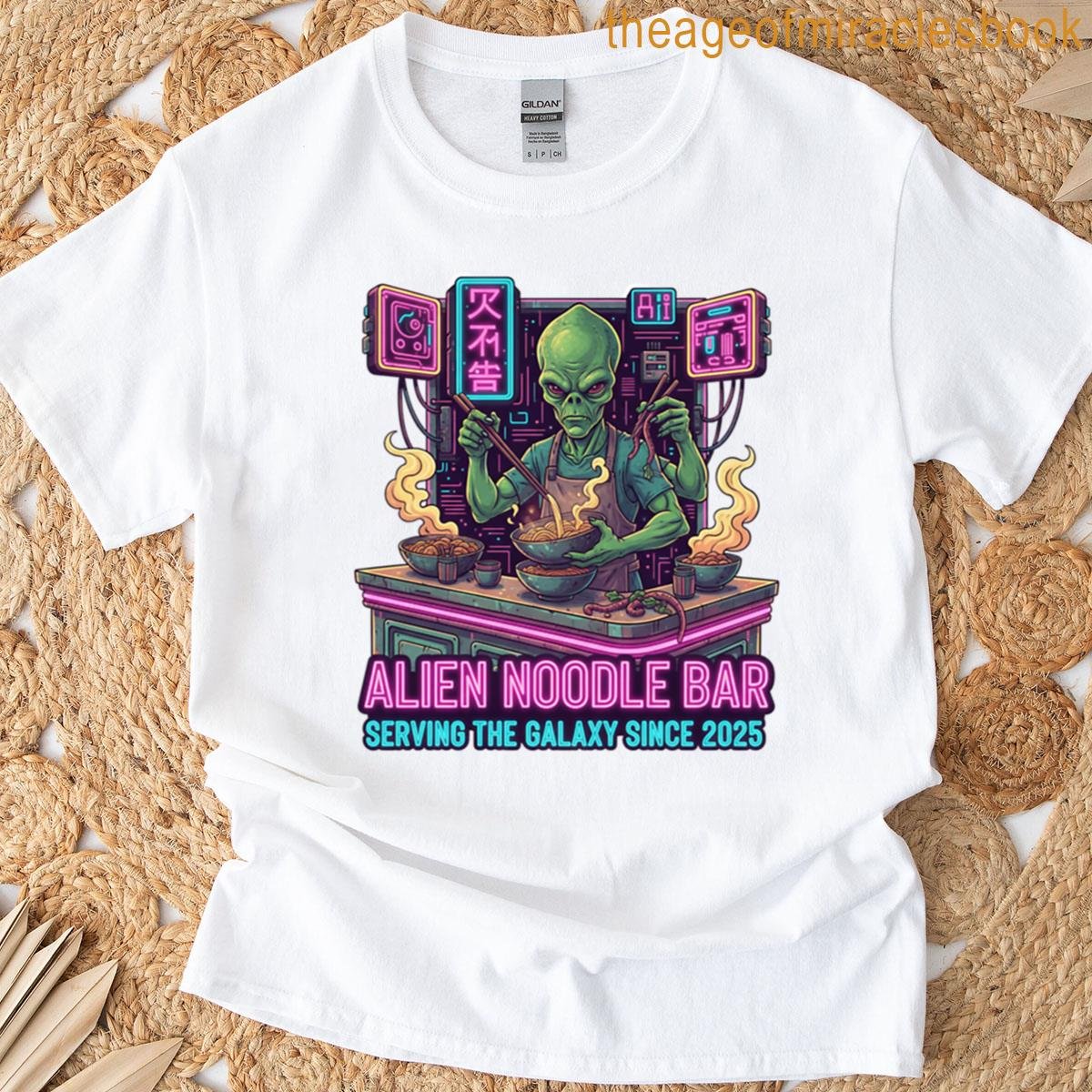 Alien Noodle Bar Galaxy Pho-kit Oversized T-shirt