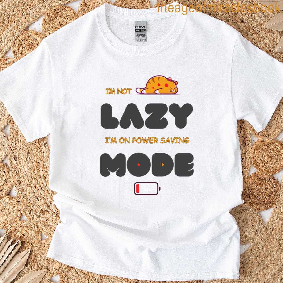 Cat Logic Power Saving Mode Activated T-shirt