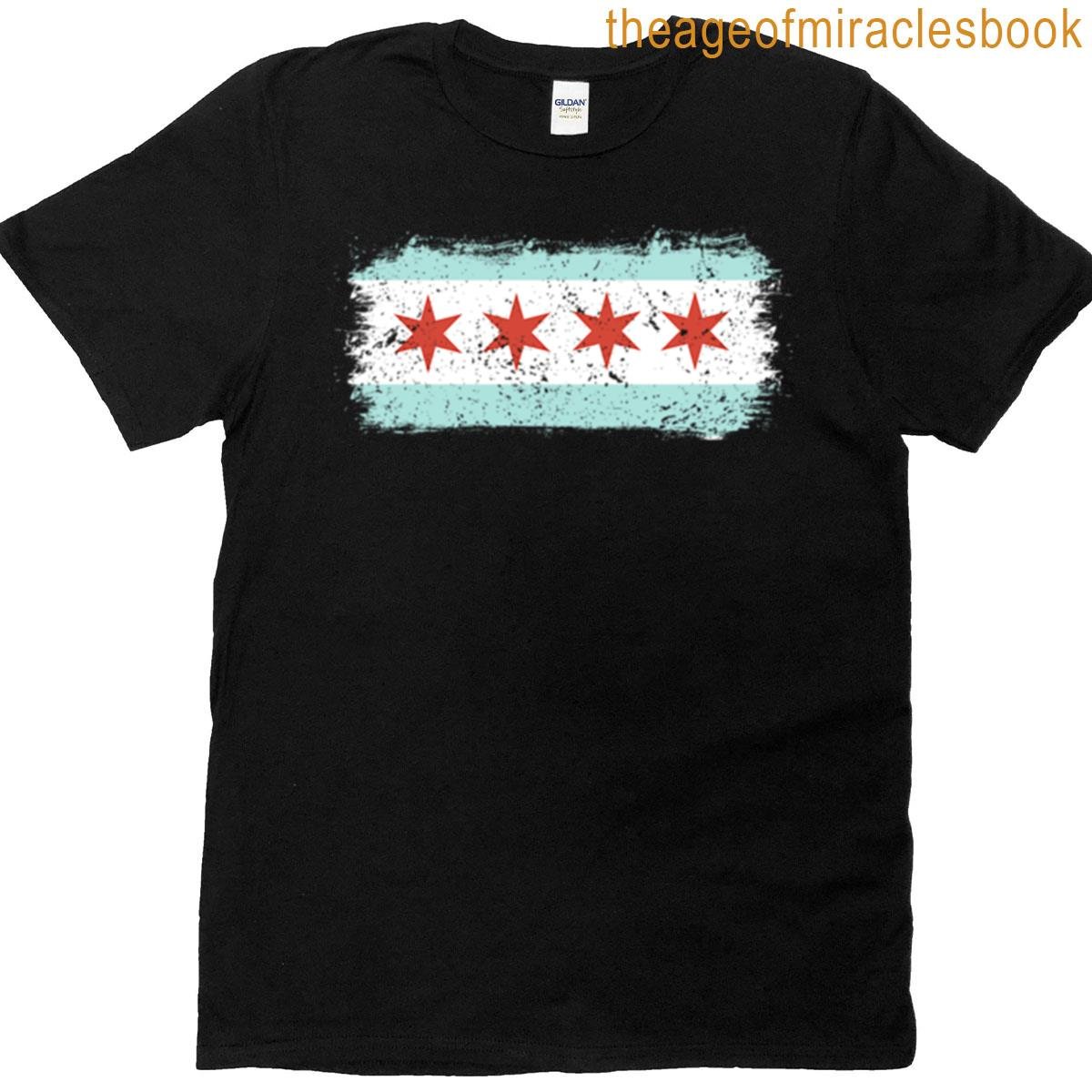 Chicago Flag Faded Oversized T-shirt