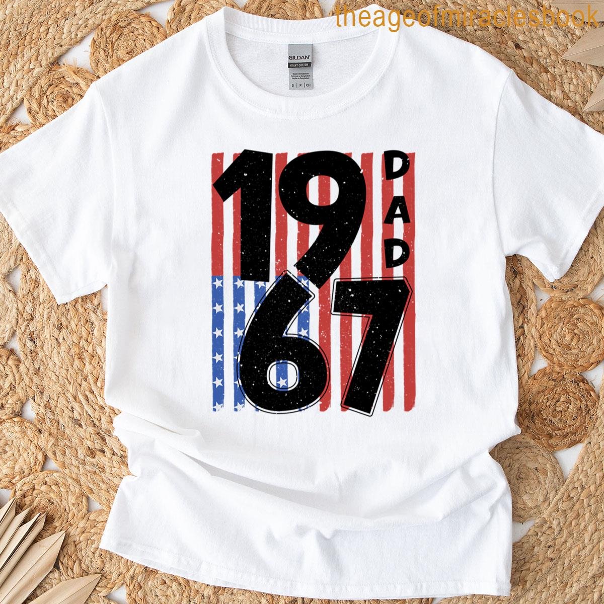 Dad 19 6 7 Usa Flag T-shirt