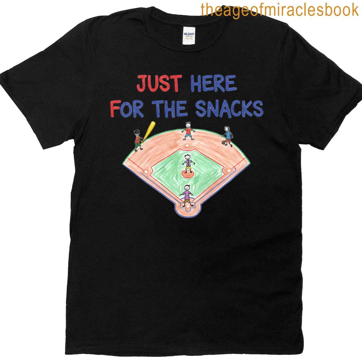Funny Baseball Snack Time Doodle Art T-shirt