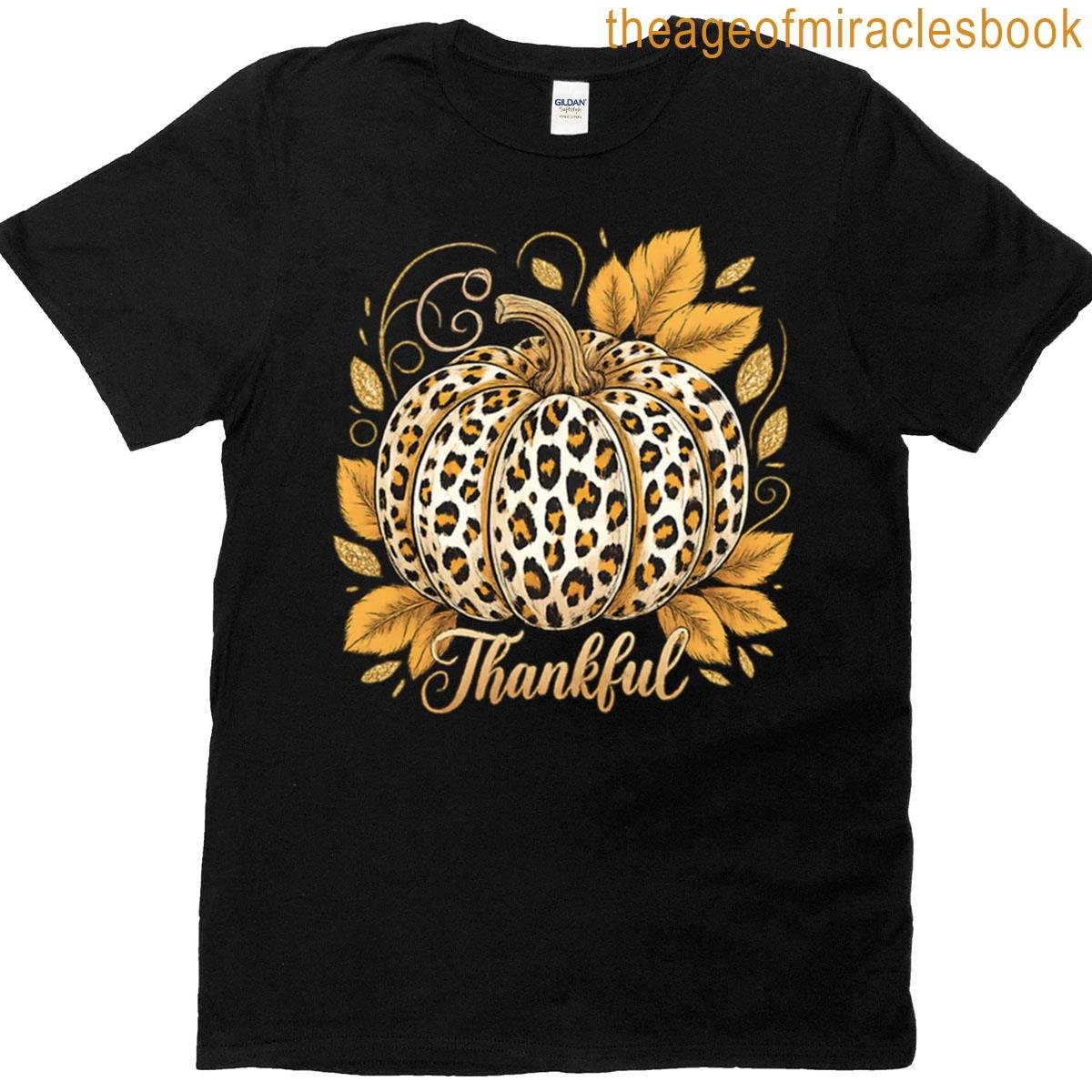 Leopard Pumpkin Thanksgiving T-shirt