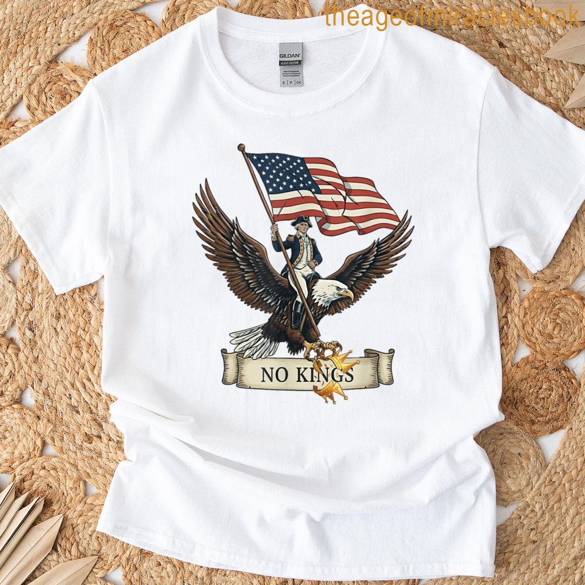 No Kings George Washington Riding Eagle T-shirt