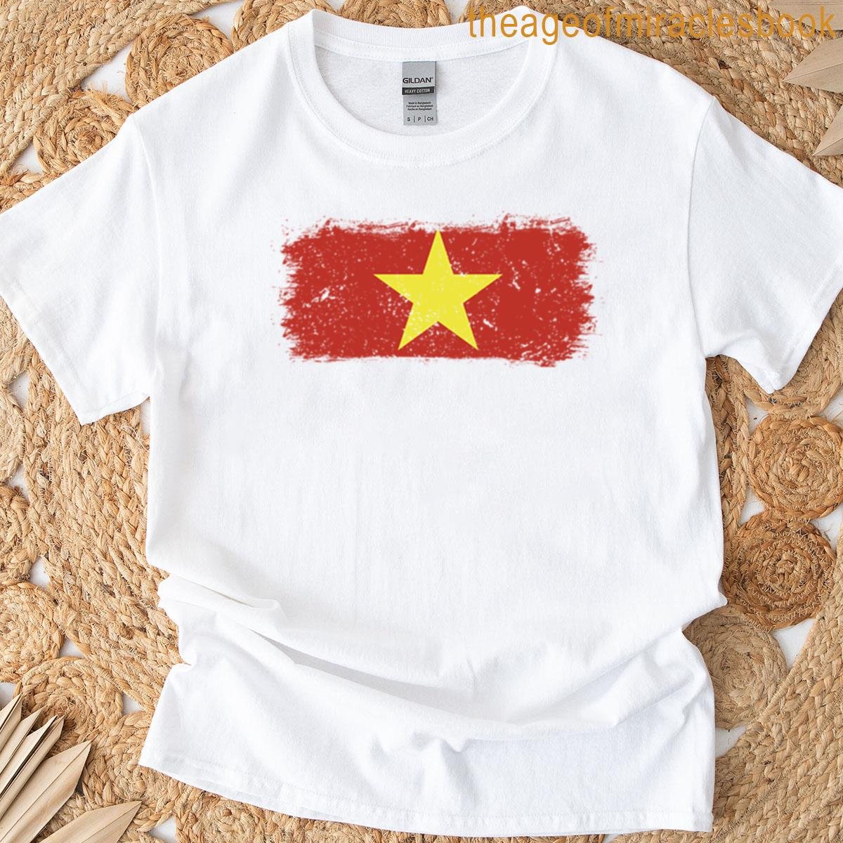 Vietnamese Flag Faded T-shirt