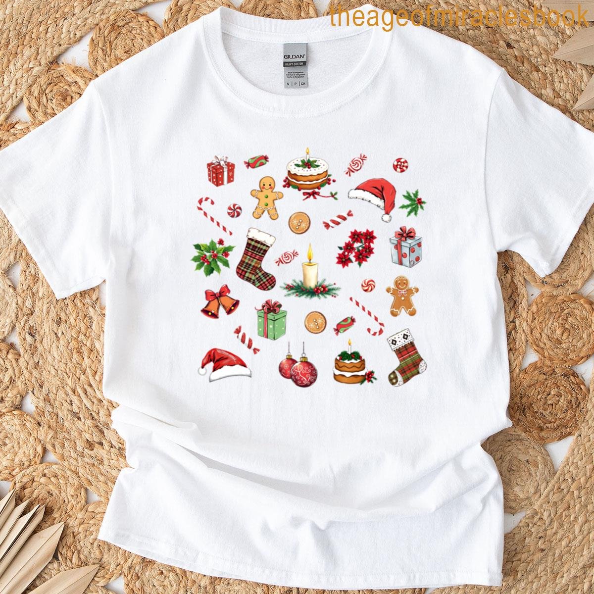 Christmas Illustration Pattern Winter Holidays T-shirt