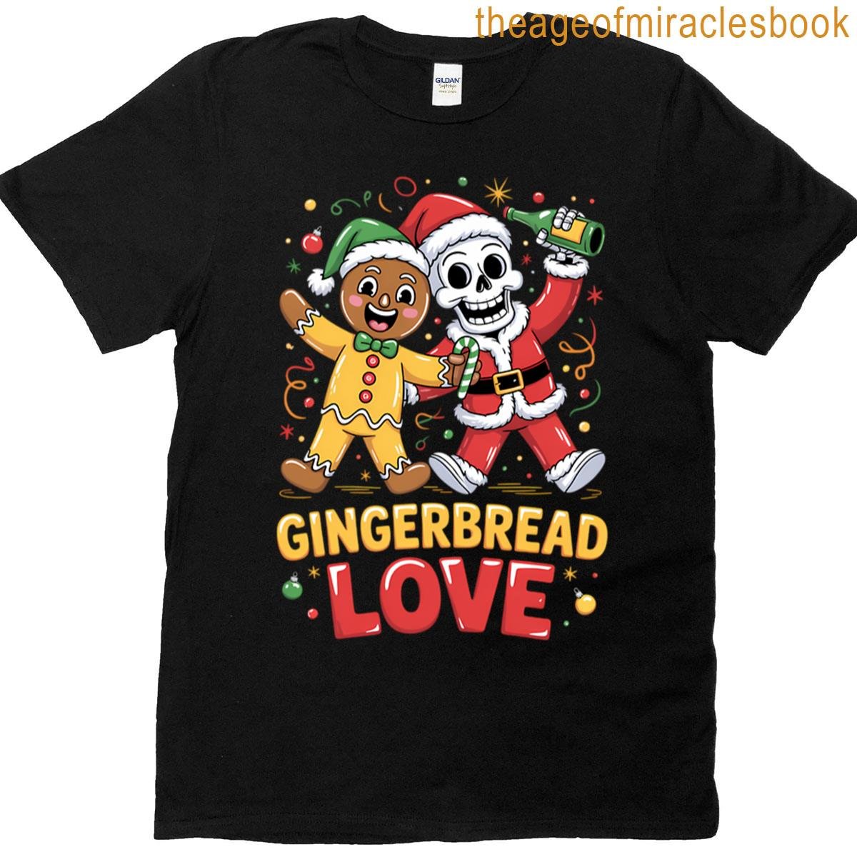 Gingerbread Christmas Lovers Skeleton T-shirt