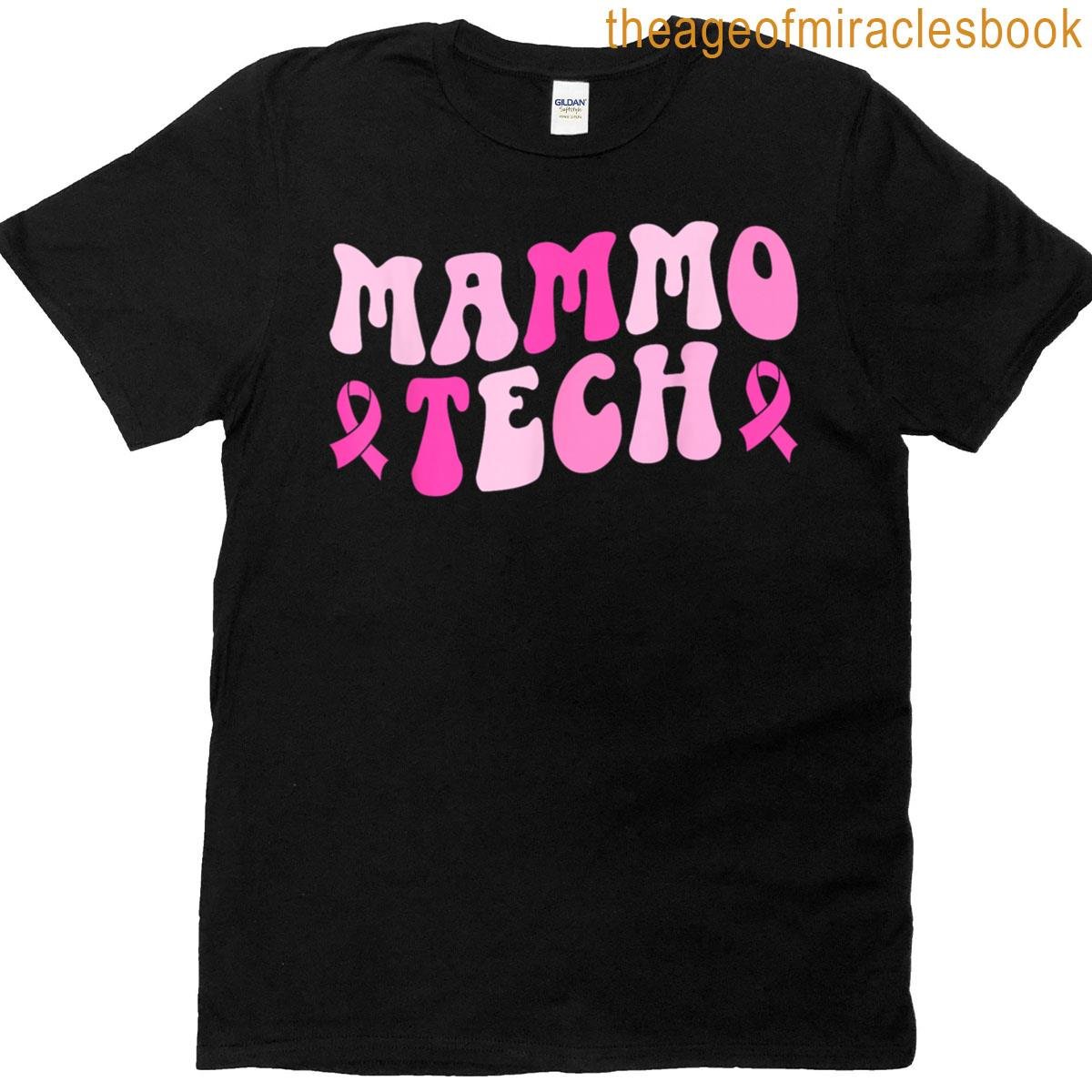 Mammo Tech Groovy Mammography Tech Mammo Technologist T-shirt