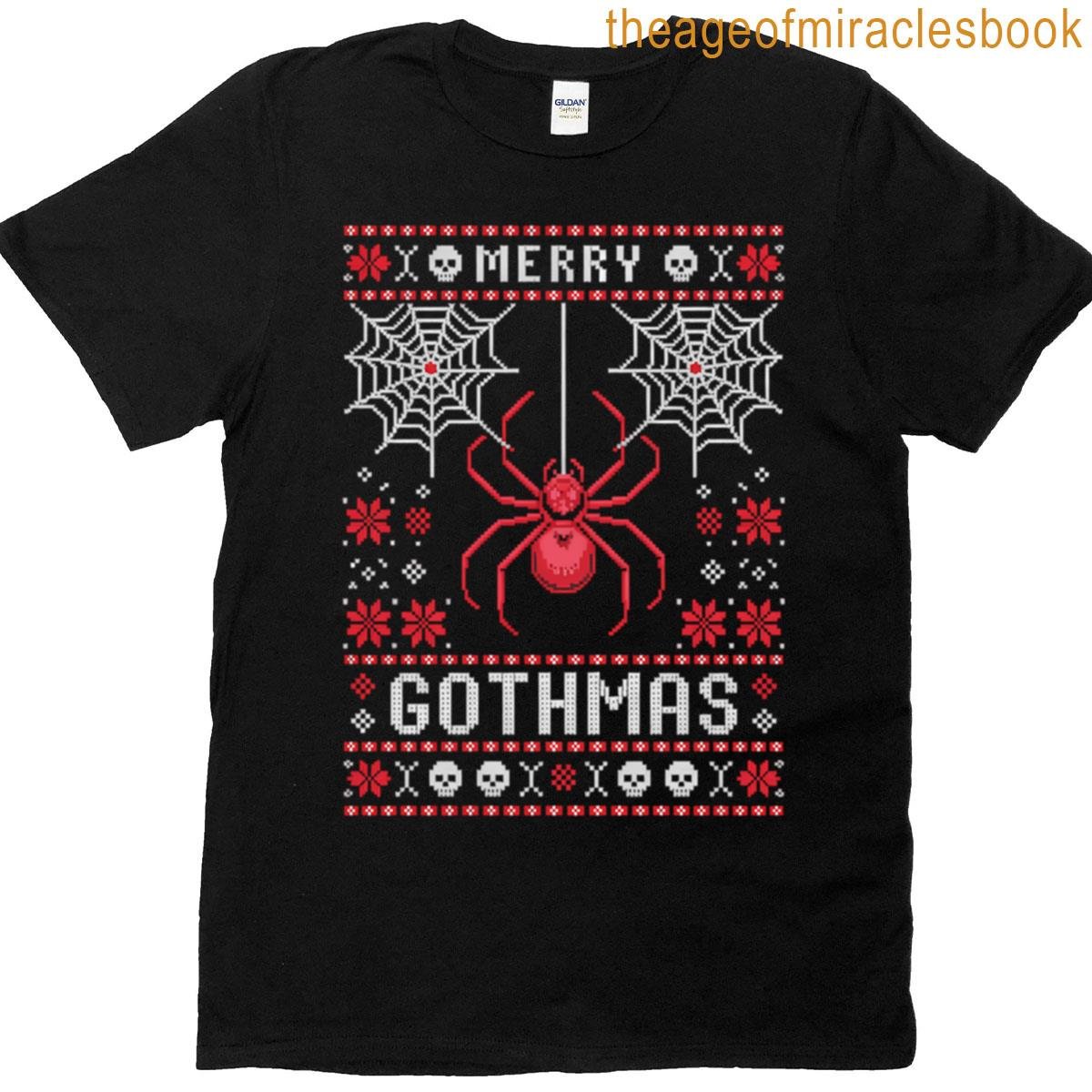 Merry Christmas Skull Gothic T-shirt