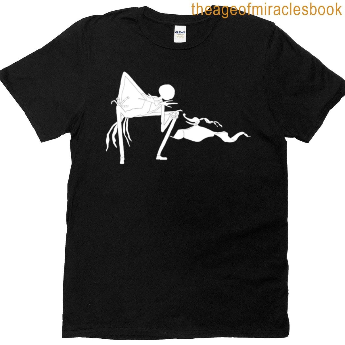 Nightmare Before Christmas Jack And Zero Outline T-shirt