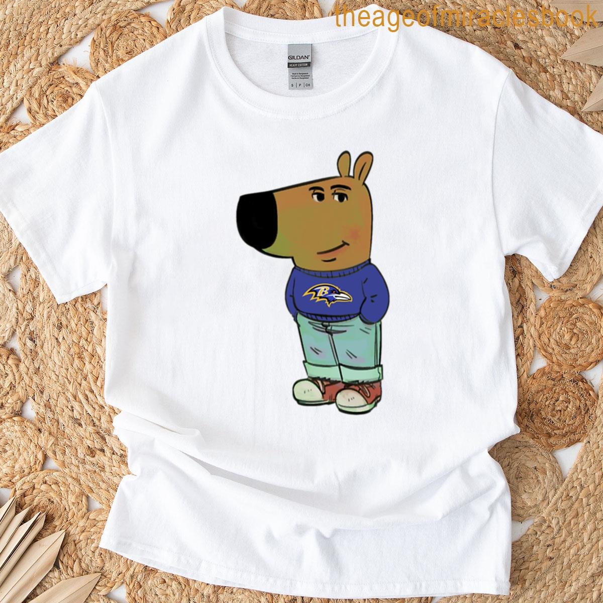 Baltimore Ravens Just A Chill Guy Meme Oversized T-shirt