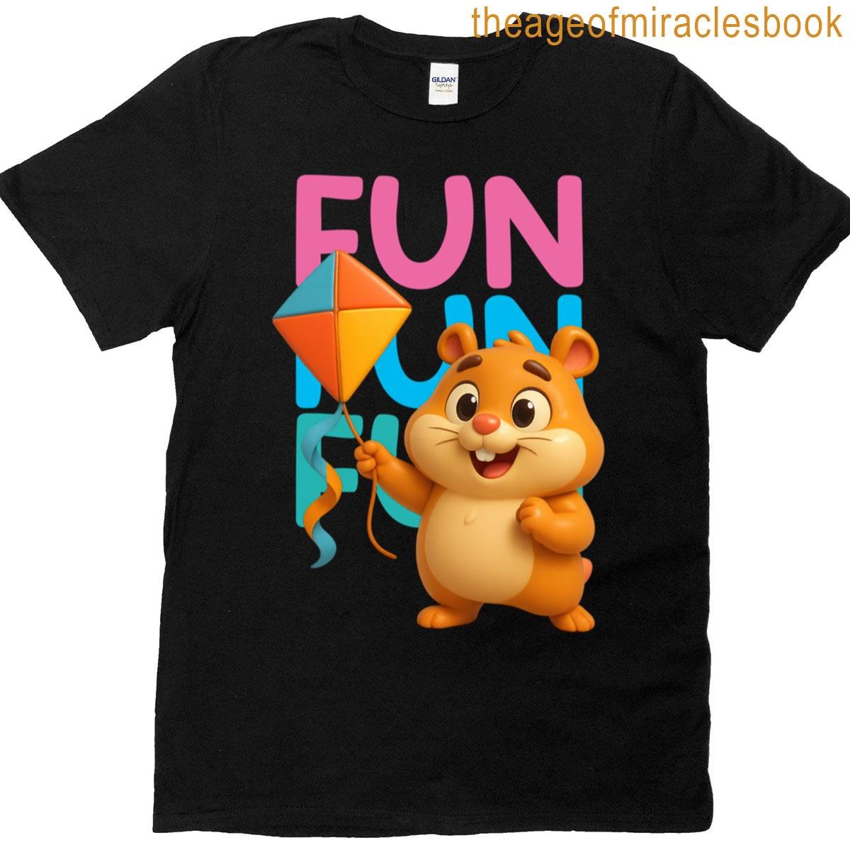 Funny Hamster Kite Flying T-shirt