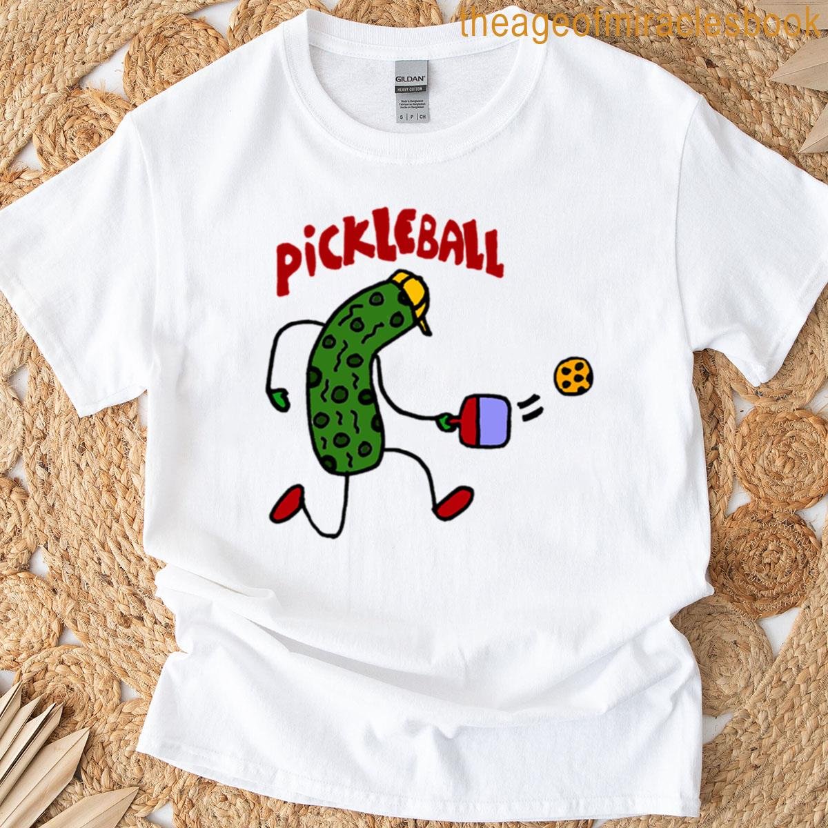 Funny Pickle Playing Pickleball T-shirt