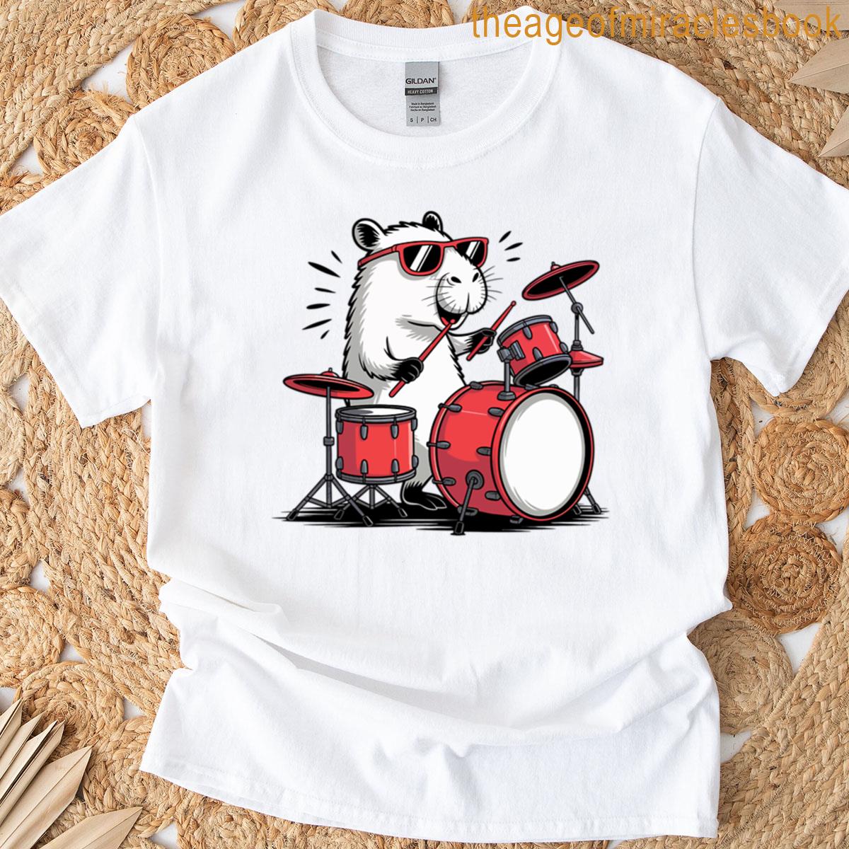 Capybara Playing Drums T-shirt