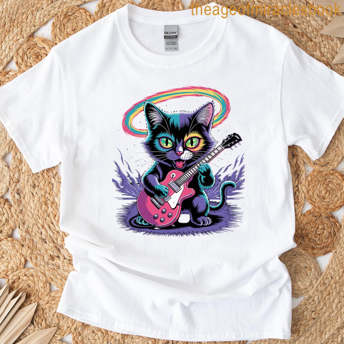 Cat Playing Guitar T-shirt