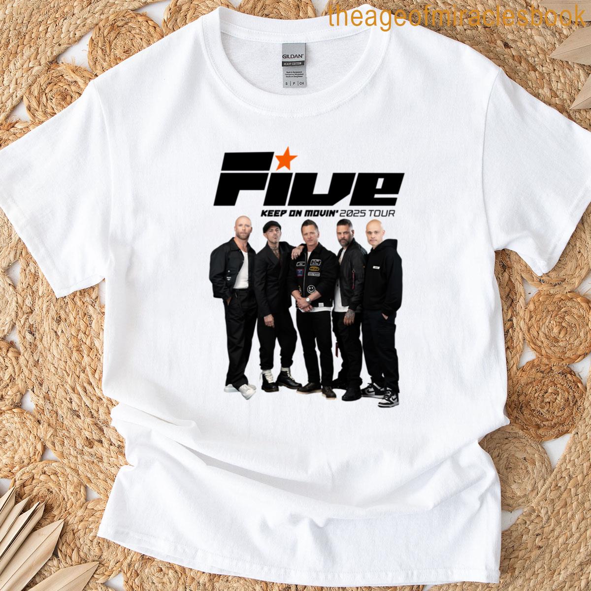 Five Boy Band 2025 Tour T-shirt