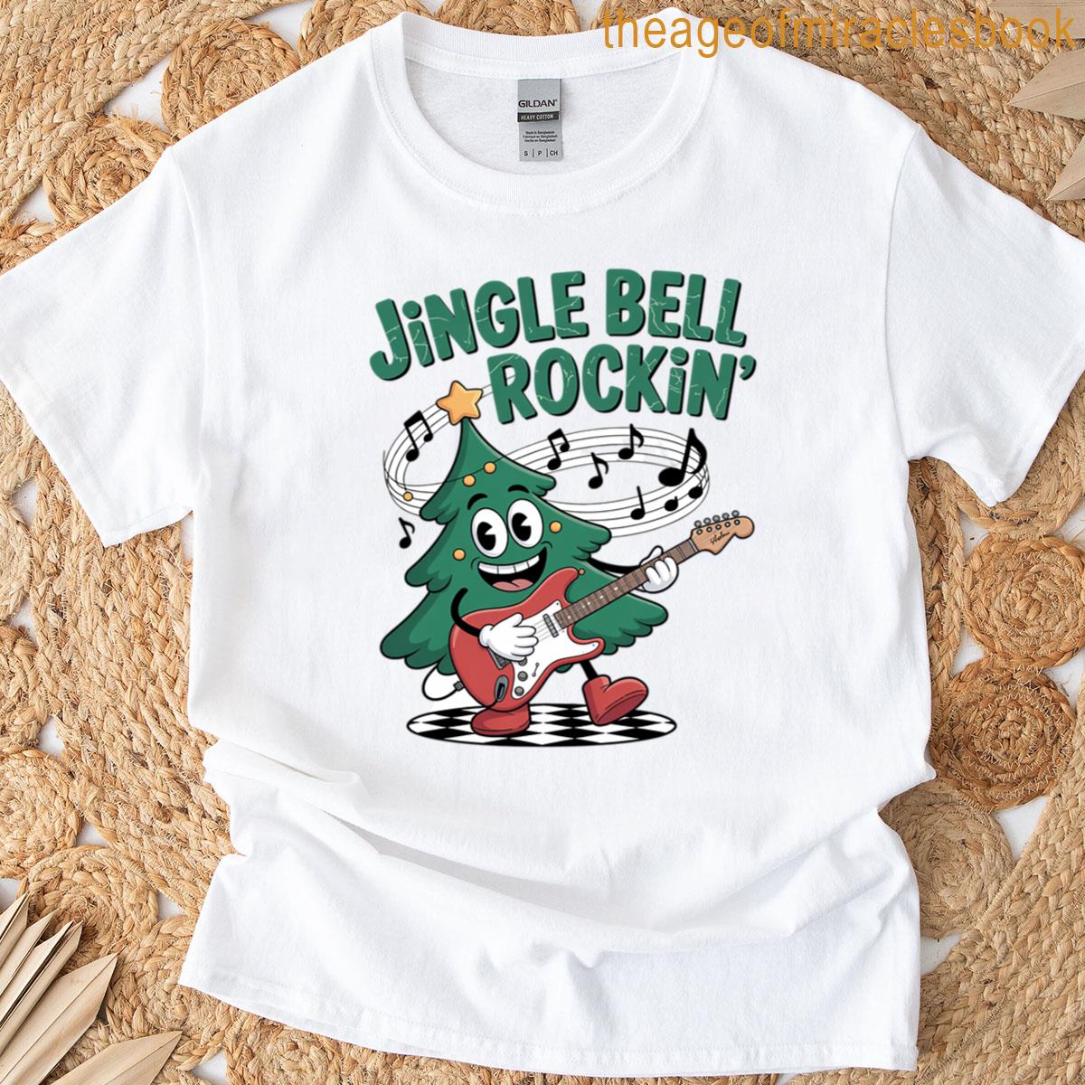 Funny Christmas Tree Playing Guitar T-shirt