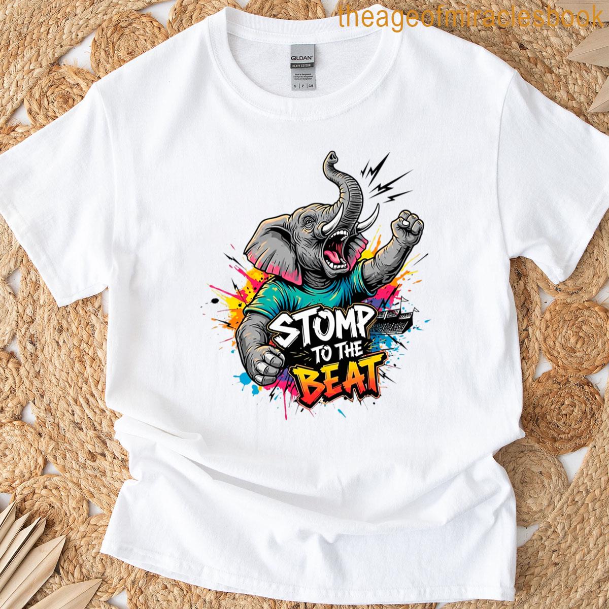Graffiti Elephant Stomp To Beat T-shirt