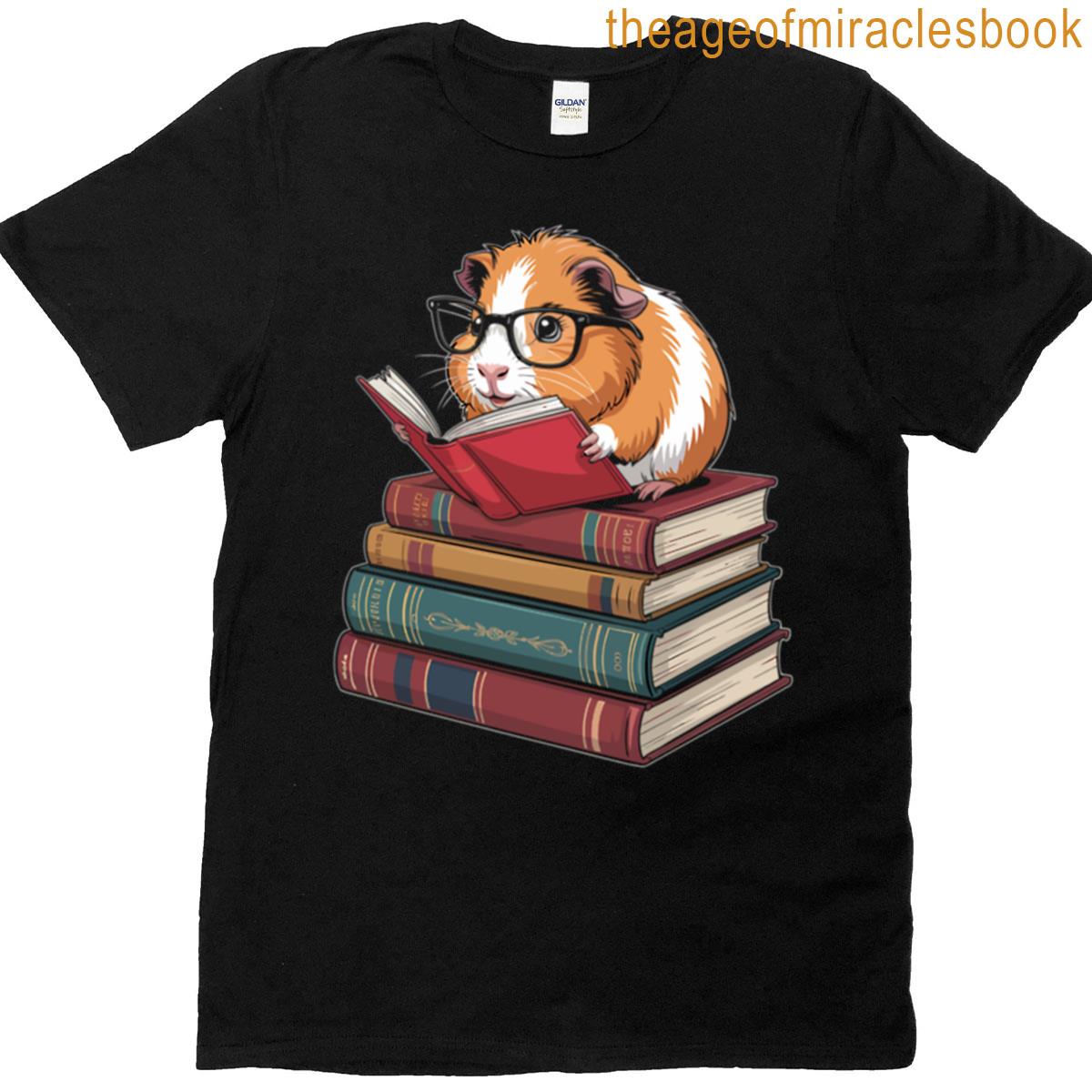 Guinea Pig Reading Books T-shirt