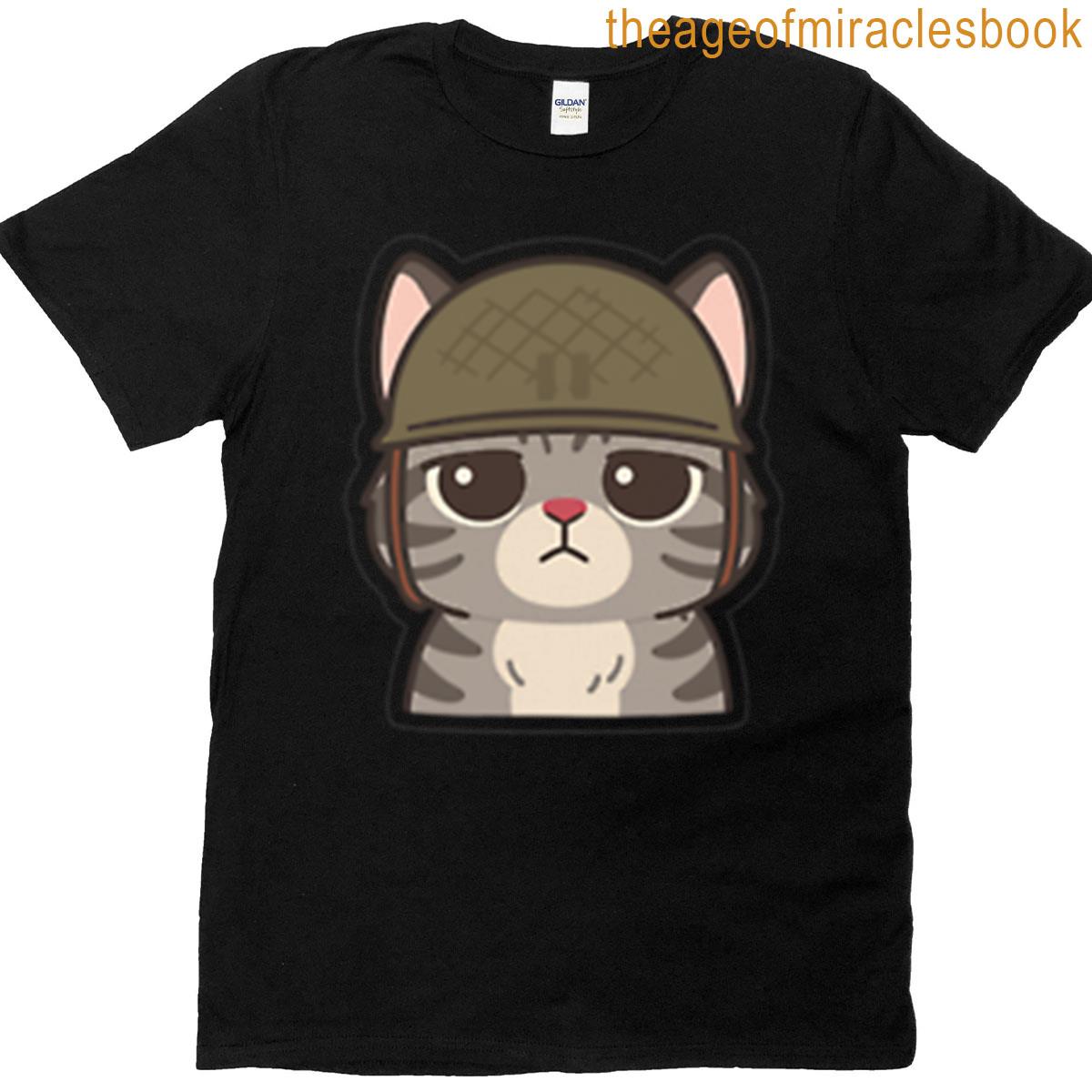 Kawaii Ptsd War Cat Meme T-shirt