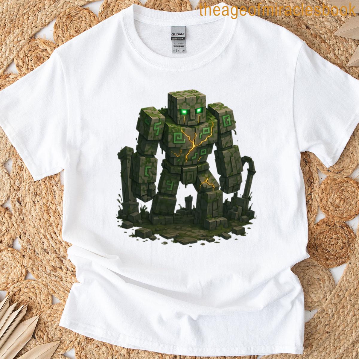 Mossy Golem Guardian Minecraft T-shirt