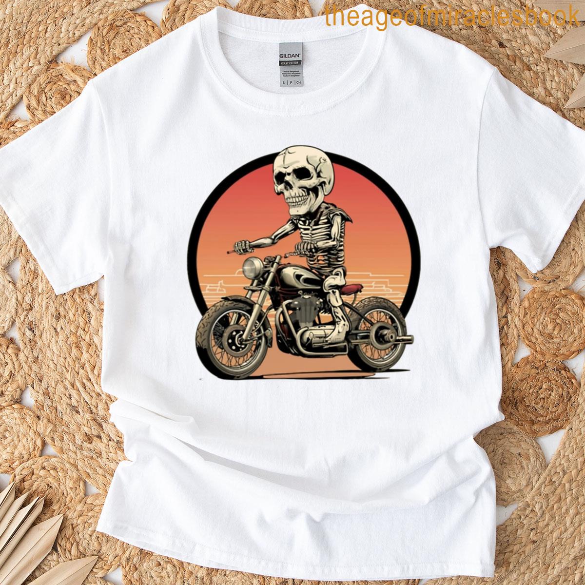 Skeleton On A Motorcycle T-shirt