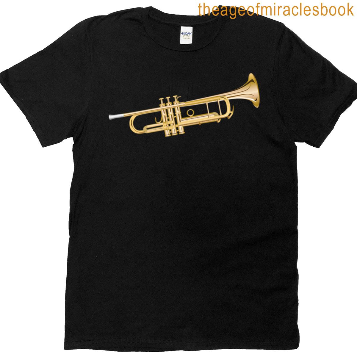 Trumpet On Black T-shirt