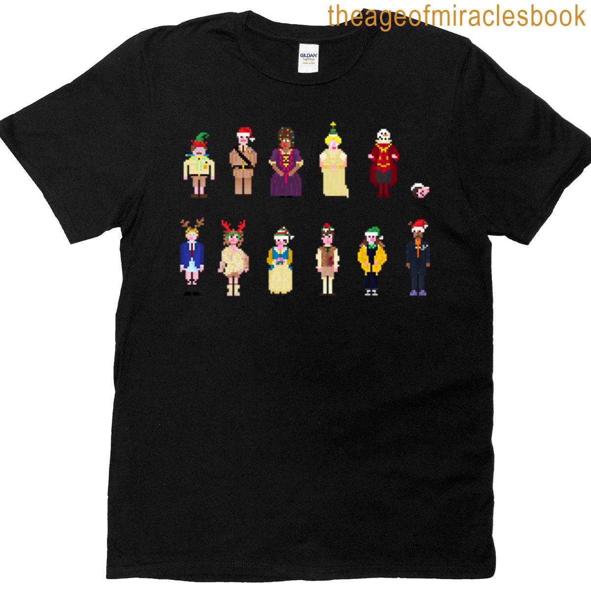 Christmas Ghosts Pixel Art T-shirt