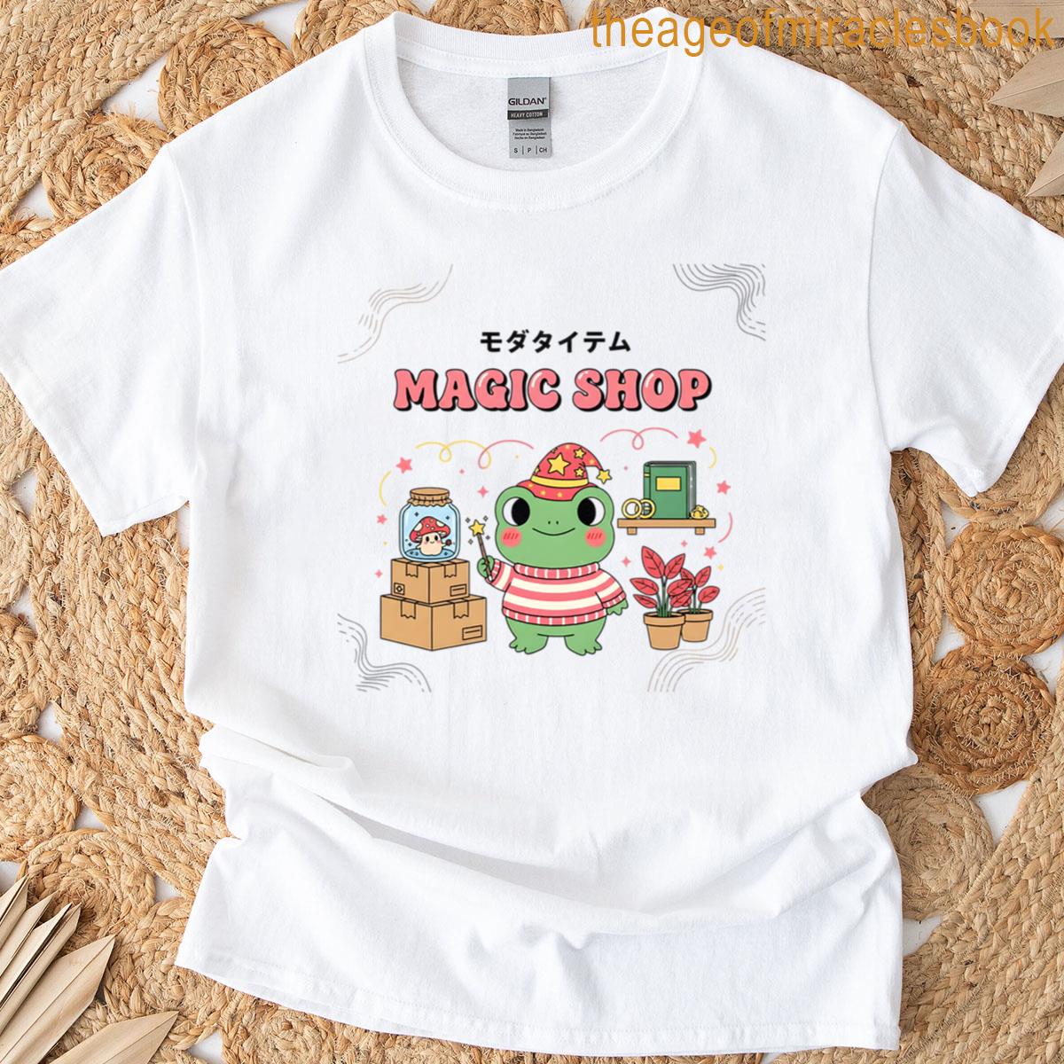 Cute Magic Shop Frog Wizard Art T-shirt