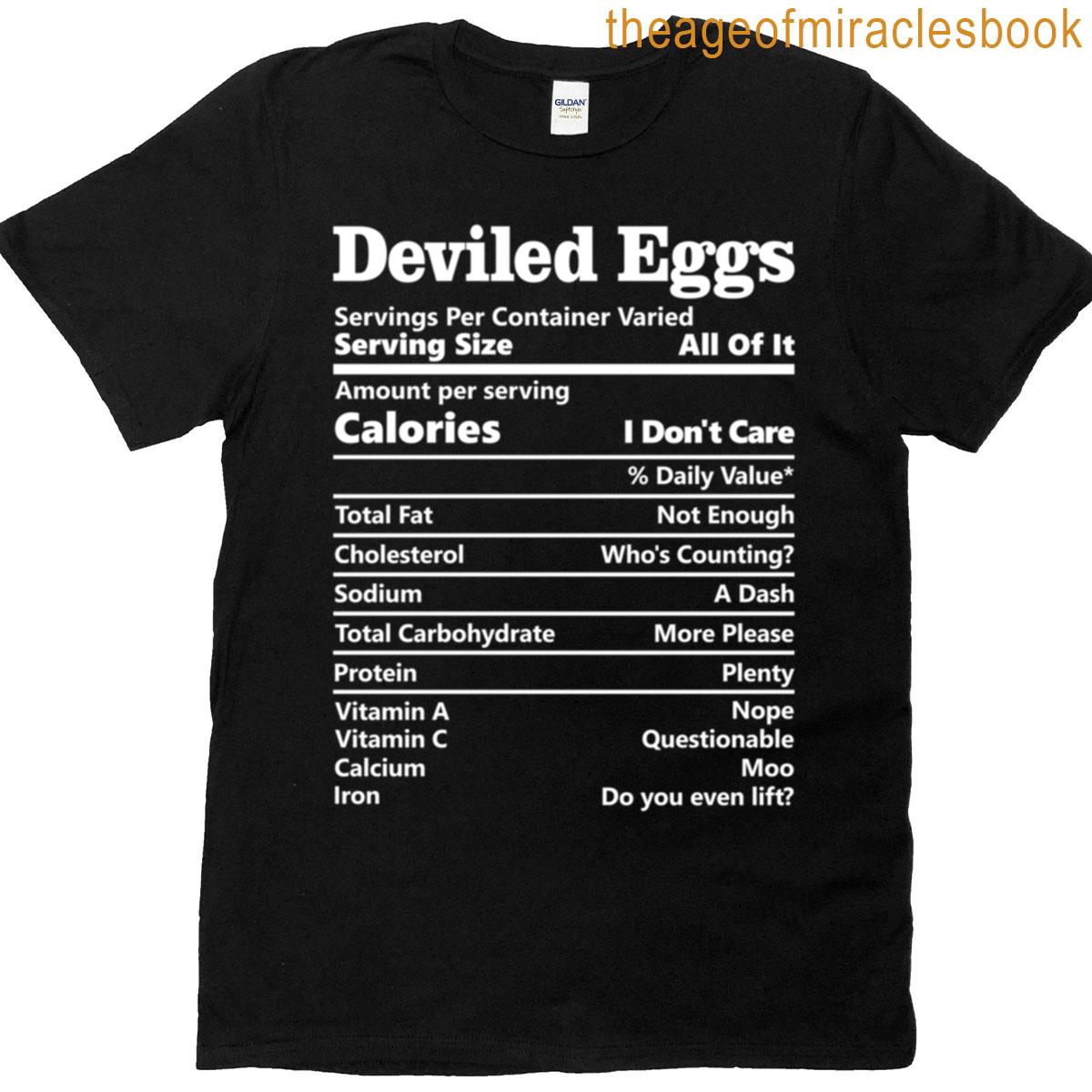 Deviled Eggs Nutrition Label T-shirt
