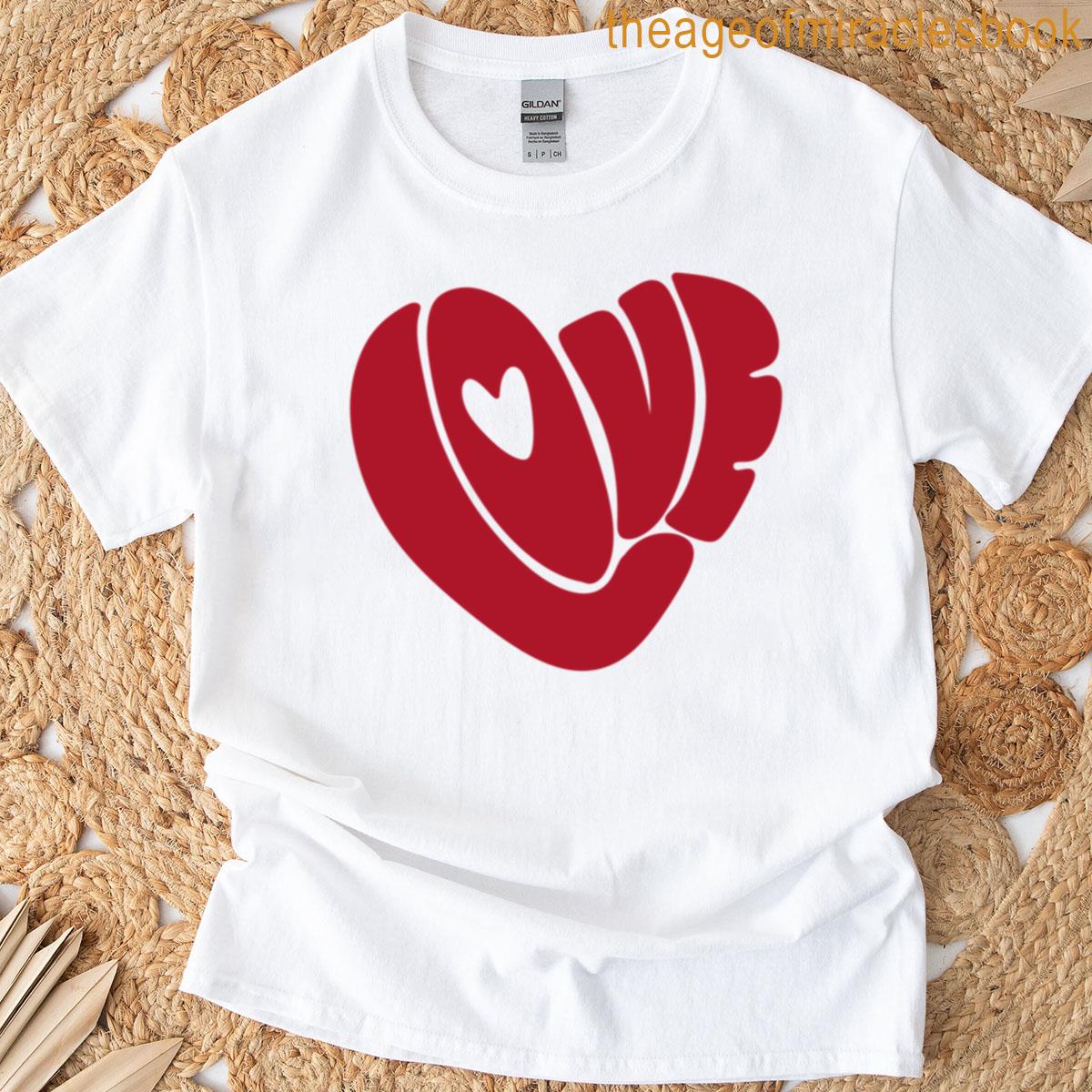 Love Heart Typography T-shirt