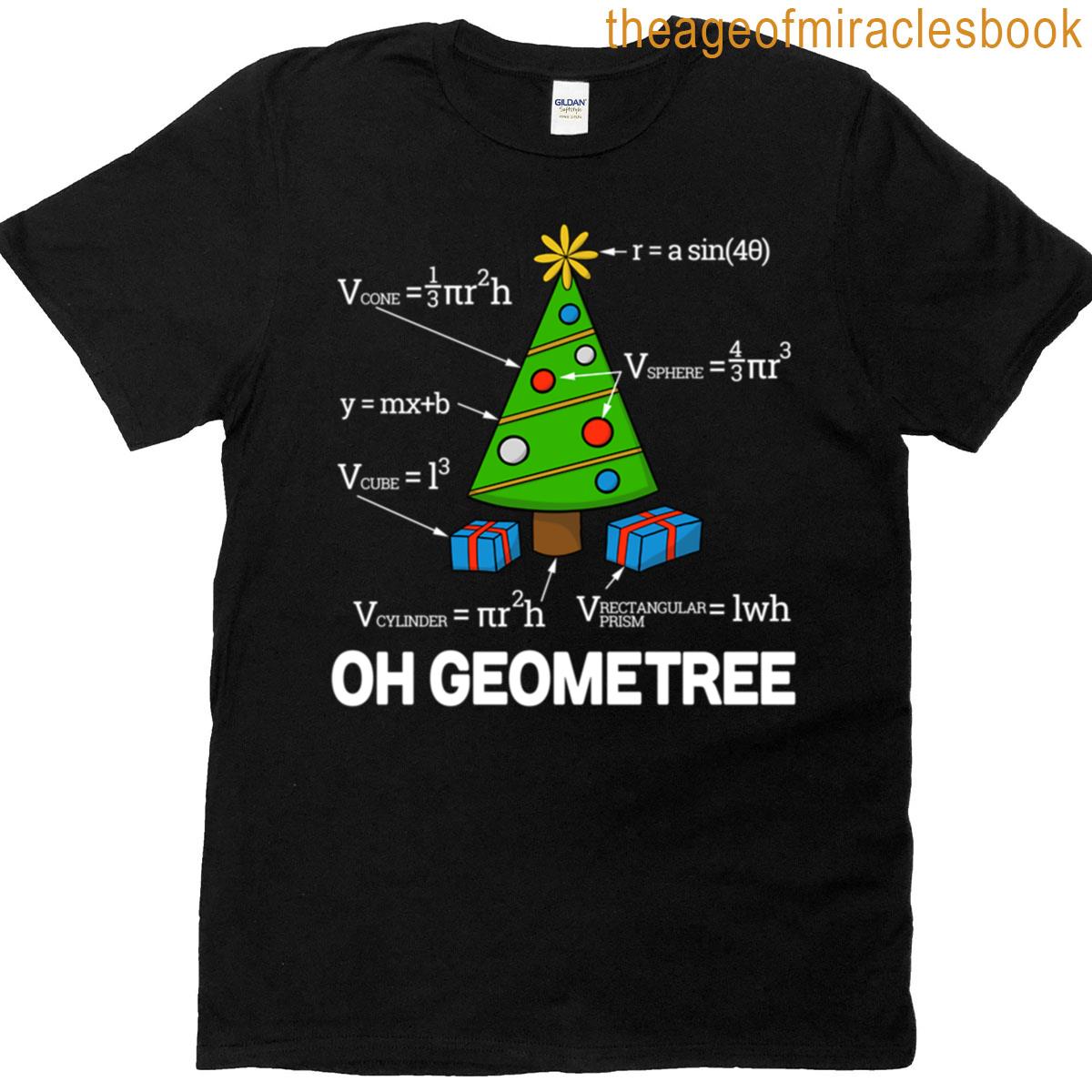 Math Geometry Christmas Tree Geometree T-shirt