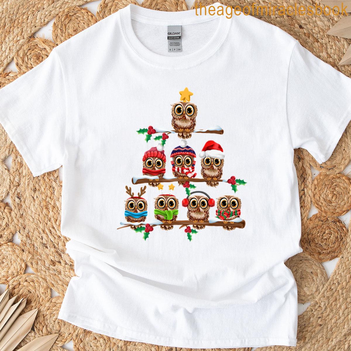 Owl Christmas Tree T-shirt