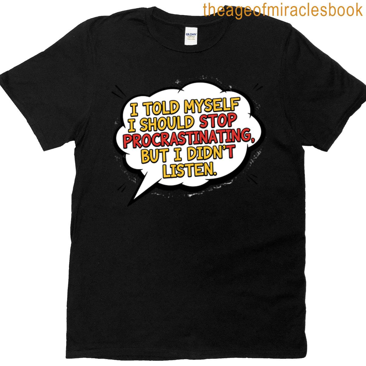 Comic Book Procrastination Speech Bubble Design Oversized T-shirt