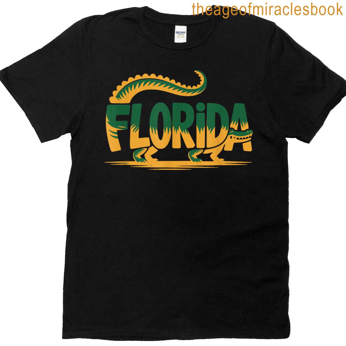 Florida Alligator Wildlife Typography T-shirt