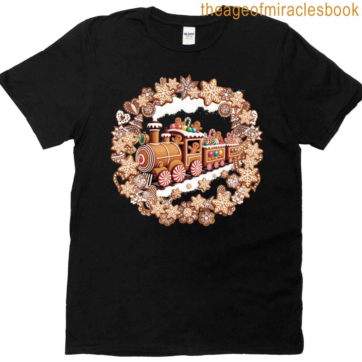 Girngerbread Train Gingerbread Christmas T-shirt