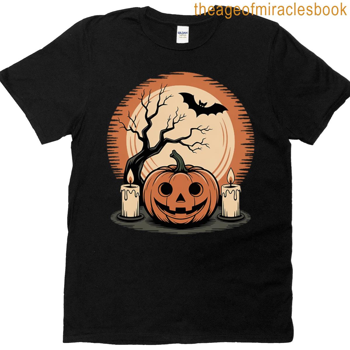 Jack-o’-lantern Moon Scene T-shirt