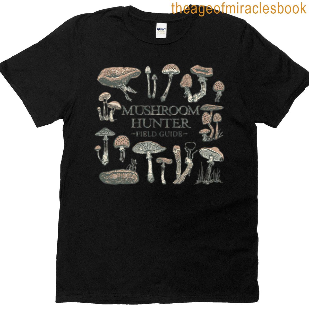 Mushroom Hunter Vintage Field Guide T-shirt