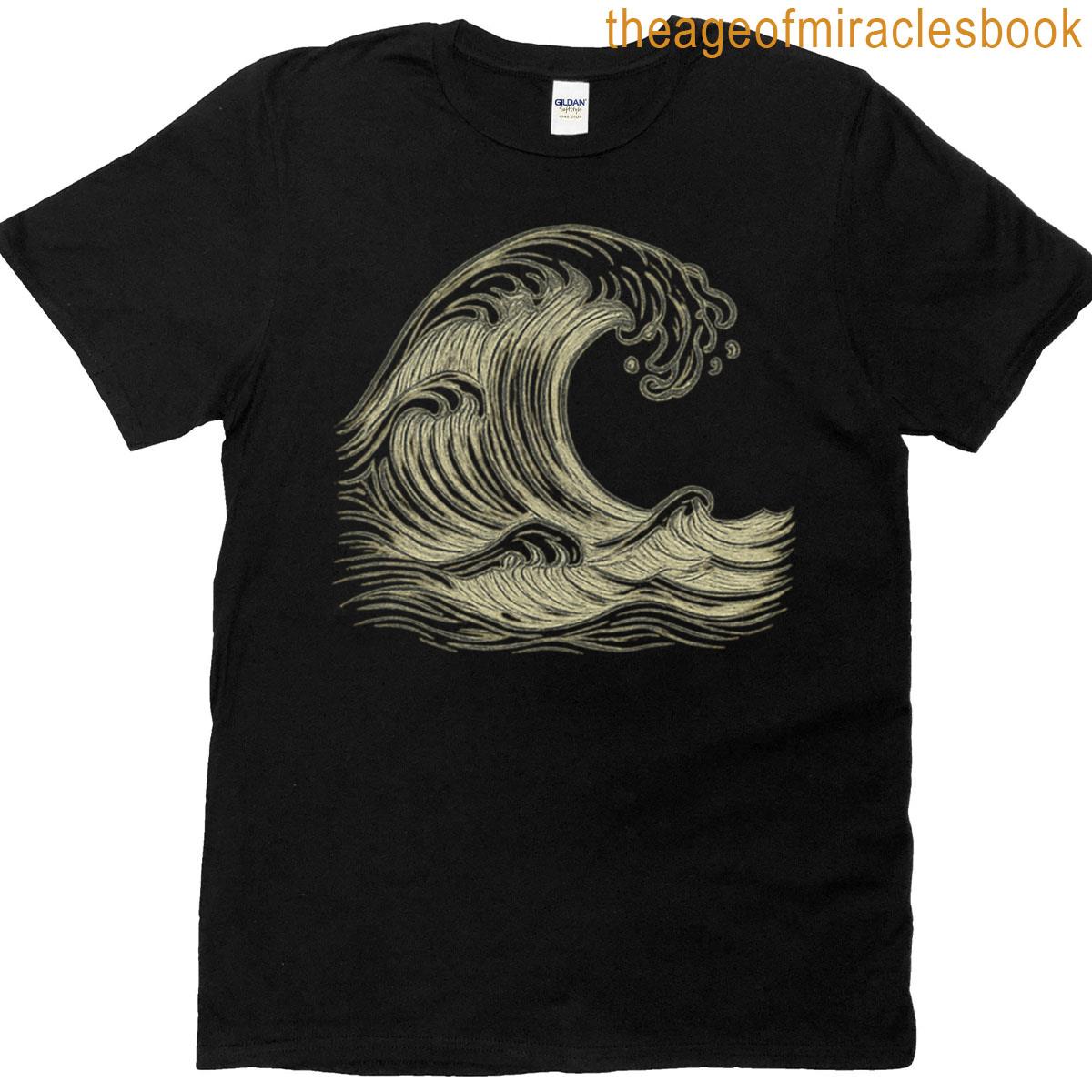 Ocean Wave Line Art T-shirt