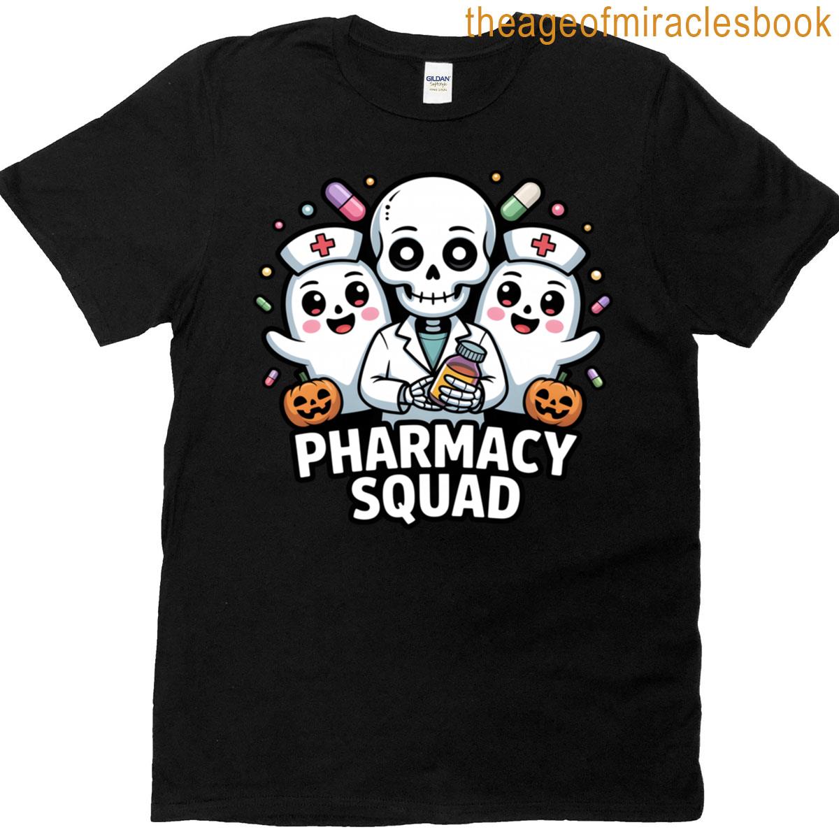 Pharmacy Squad Halloween Skeleton T-shirt