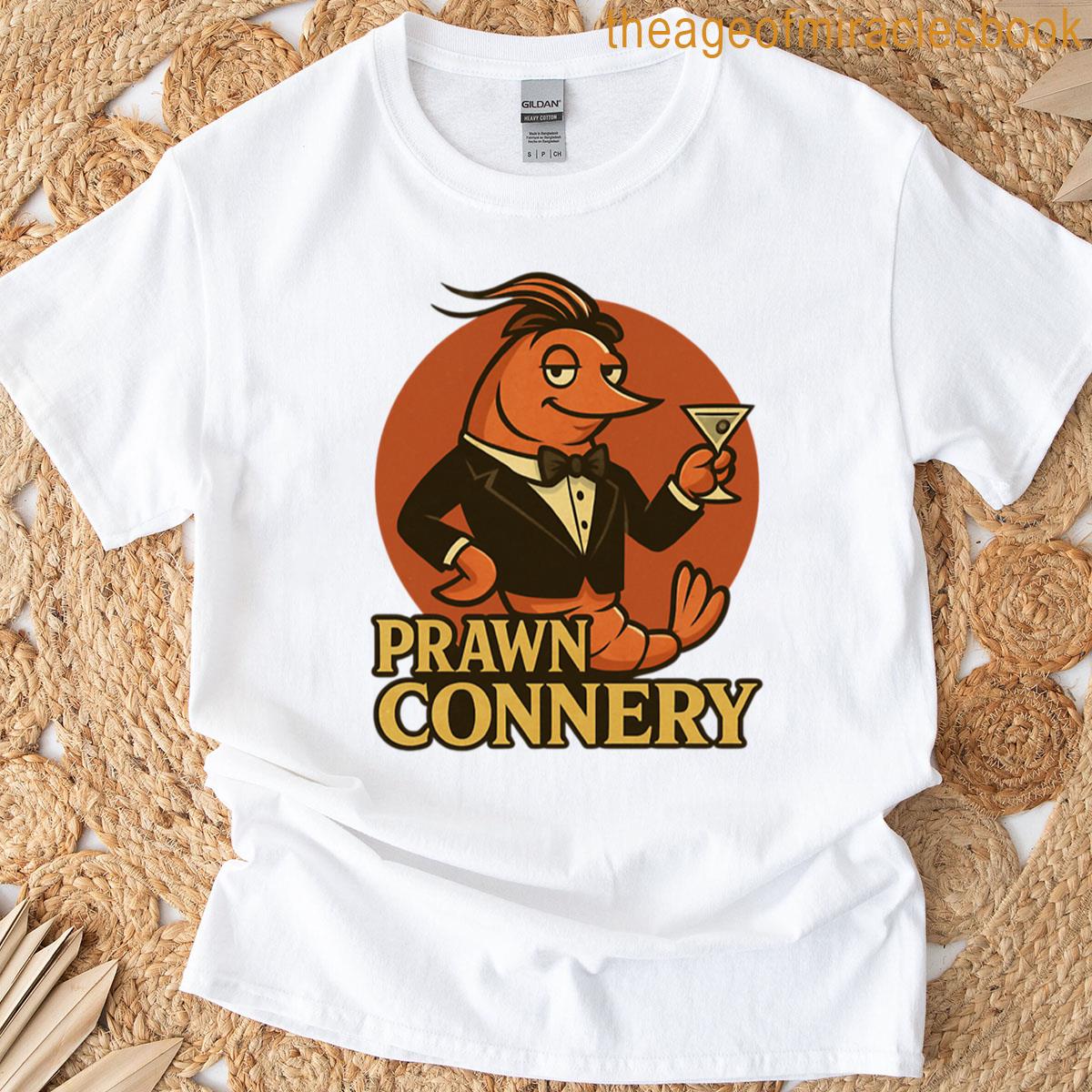 Prawn Connery Suave Shrimp Spy T-shirt