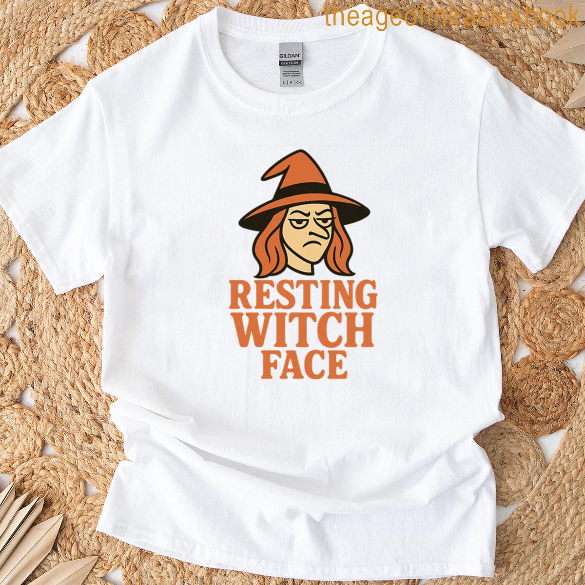 Resting Witch Face Funny Halloween Witch Design T-shirt