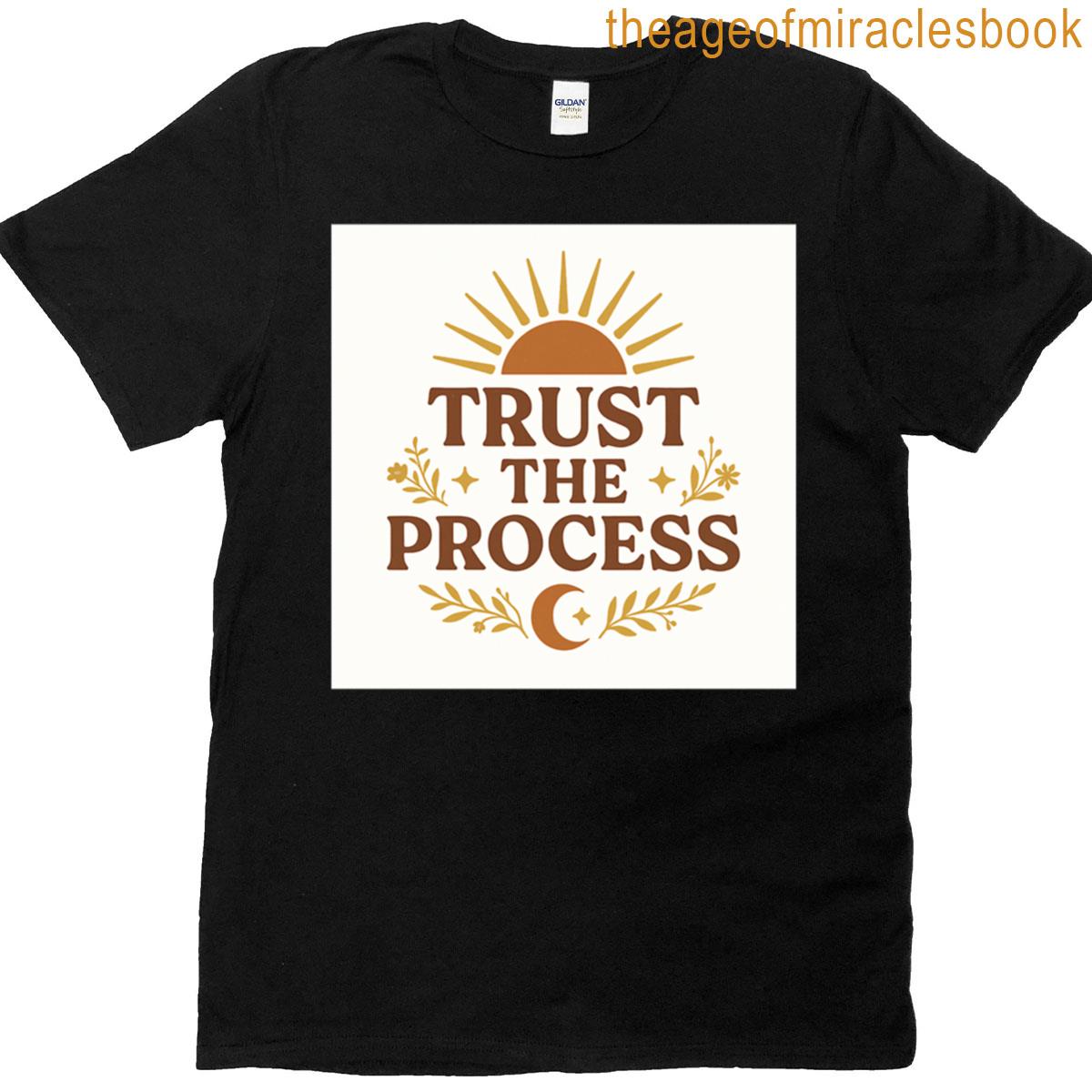 Trust The Process Retro Celestial Motivational Design Oversized T-shirt
