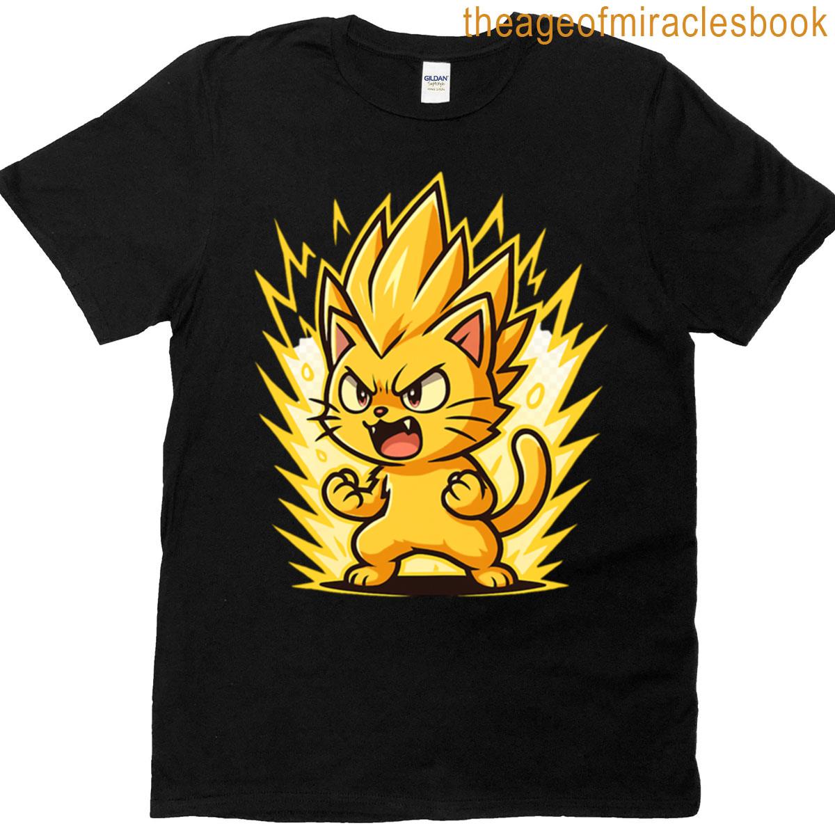 Angry Cat Chibi Style T-shirt