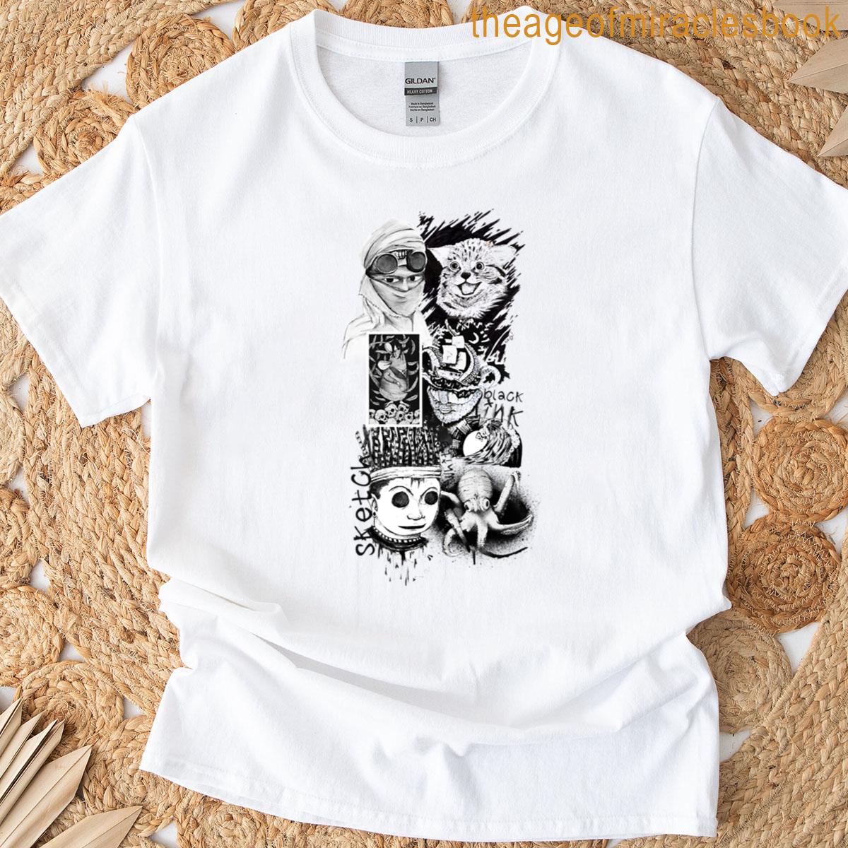 Black Ink Chaos Collage T-shirt