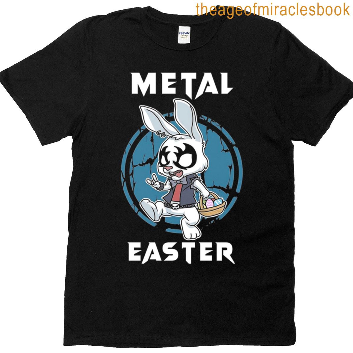 Bunny Metal Easter Design T-shirt