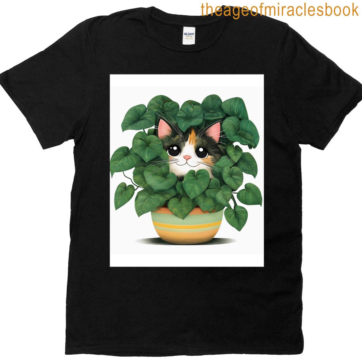 Calico Hiding In Plants T-shirt