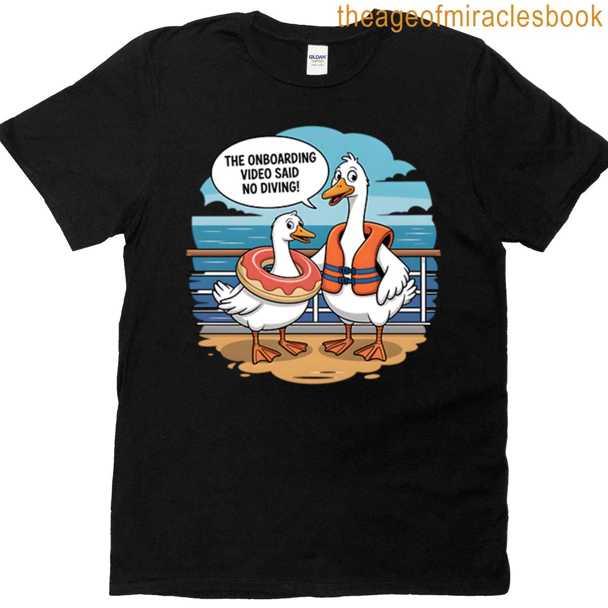 Cruise Vacation No Diving Boxy T-shirt