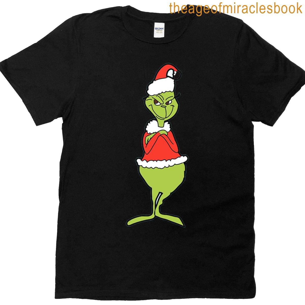 Funny Grinch Christmas Design T-shirt